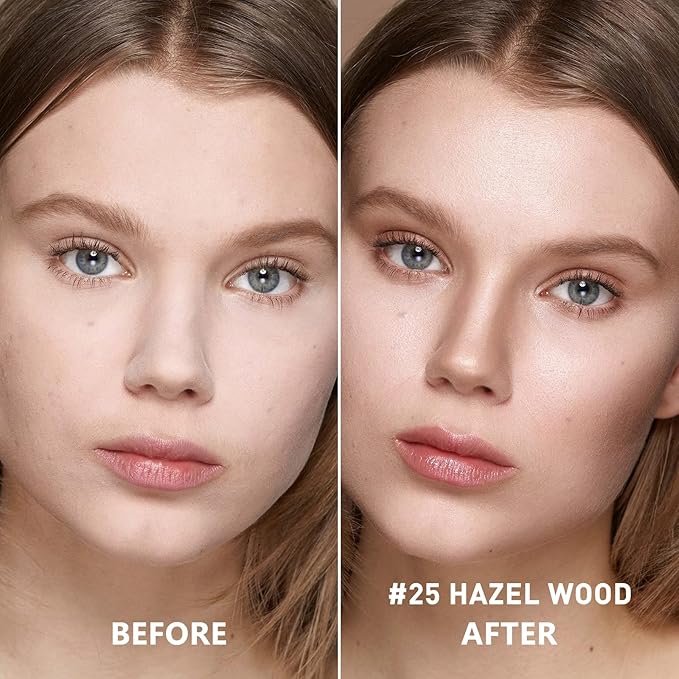 FOCALLURE Cream Contour Stick, Matte Bronzer Stick, Professional Face Shaping & Contouring Stick Makeup, Easy to Apply with Buildable Coverage, Long Lasting & Sweatproof, HAZEL WOOD