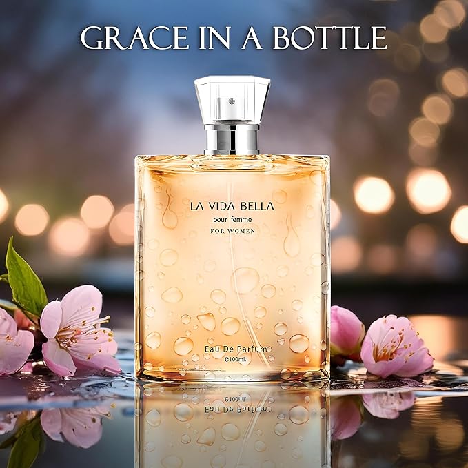 Women Perfume 2PCS Combo La Vida Bella/KA Eau De Parfum Long Lasting Fragrance 3.4 Fl Oz Spray Each for Daily Used