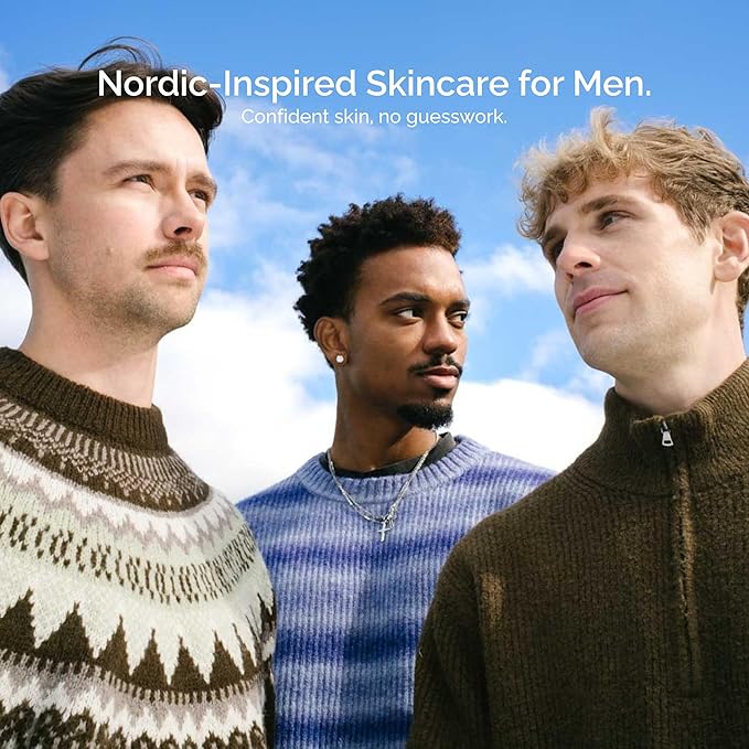 Nordisk Element Men’s Face Wash – Clarifying Gel Cleanser with Plum Extract | Daily Gentle Vegan Facial Wash for All Skin Types, Hydrating, Non-Stripping, Sulfate-Free, pH Balanced, 6.76 Fl Oz