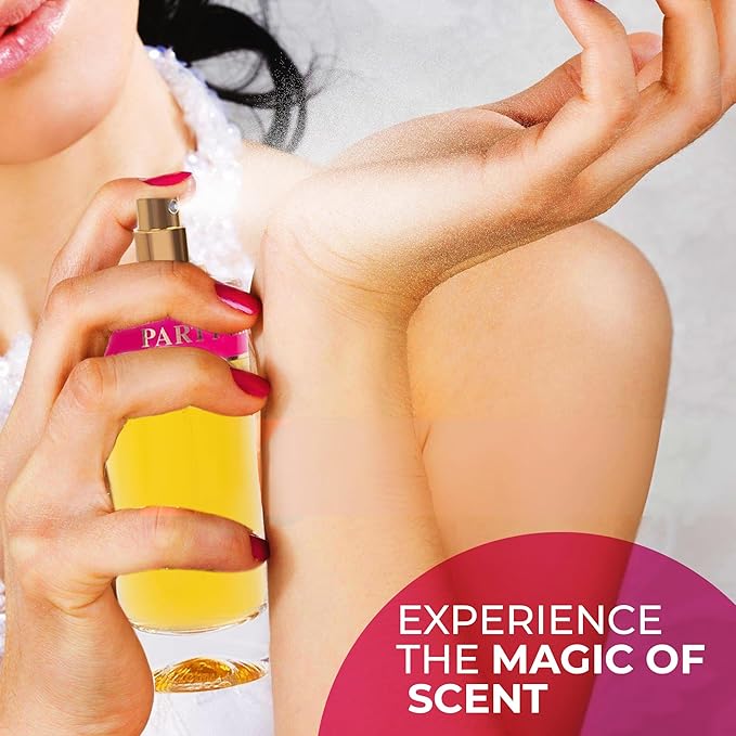 Party Girl Eau de Parfum Spray Perfume, Fragrance For Women-Daywear, Casual Daily Cologne Set with Suede Pouch- 3.4 Fl Oz Bottle Beauty Gift for Birthday, Anniversary