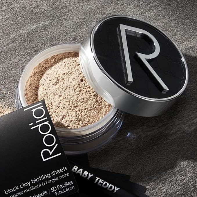 Rodial Glass Powder Travel Size 0.19 oz - Mini Loose Setting Powder for Soft-Focus Blurring, Shine Control & Luminous Glass Skin Finish