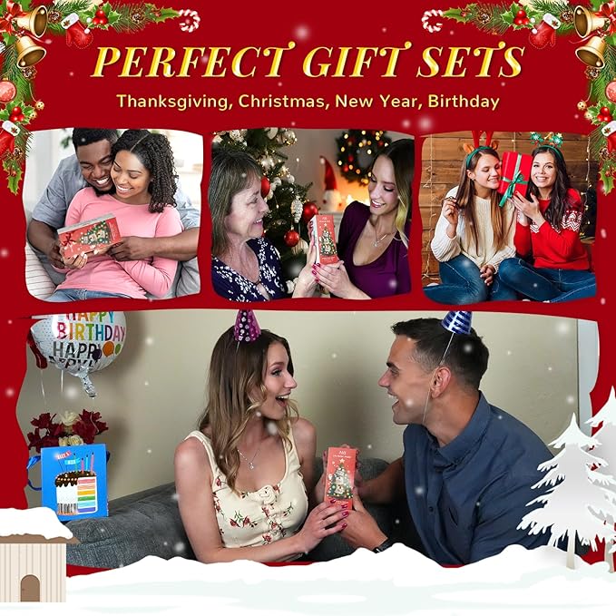 ANAI RUI Christmas Face Mask Gift Set, Turmeric Clay Mask - Green Tea Mask - Dead Sea Minerals Mud Mask, Bulk Christmas Gifts for Women/Tees Girls Stocking Stuffers2.5 oz each