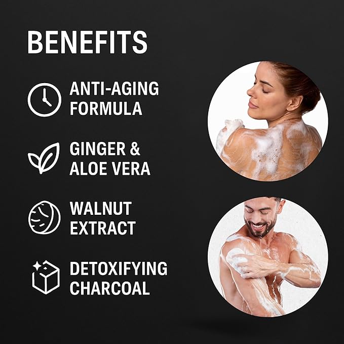 Natural Body Wash with Aloe Vera, Coconut & Vitamin E – Moisturizing Cleanser for Women & Men – Sulfate Free, Gentle Skin Care, Vegan Body Care Products – Travel Size Body Wash, 8 fl oz