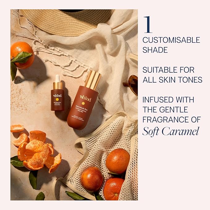 WHIND Marrakech Sun Tinting Water – Lightweight Self-Tanning Drops with Hyaluronic Acid & Glycerin for a Buildable Natural Glow – 30ml