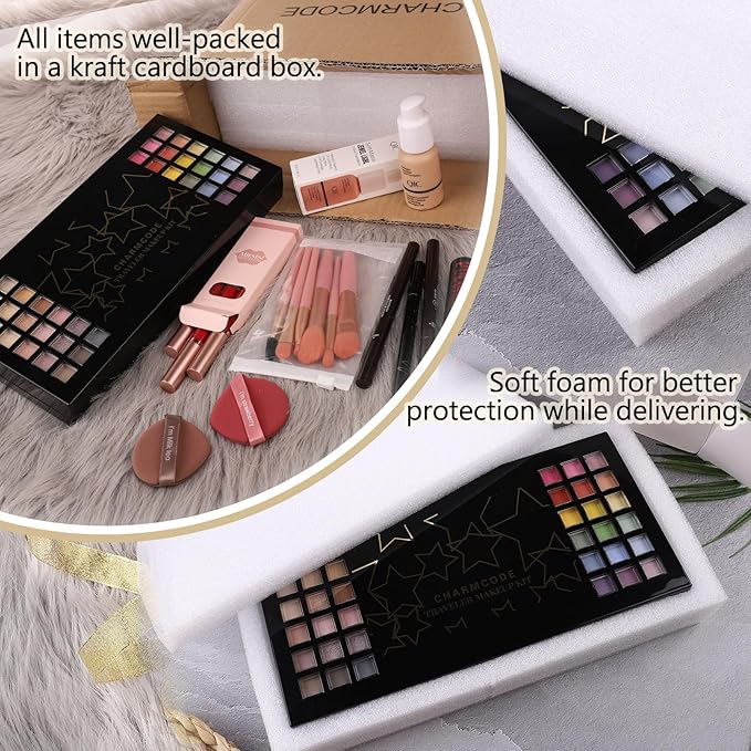 Full Makeup Kit, Makeup Sets for Women Full Kit, All in One Make Up Gift Set for Girls & Women with Eyeshadow,Liquid Lipstick,Foundation,Mascara,Blush,Eyeliner,Contour,Brushes and More