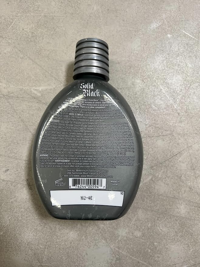 2 PACK Millennium Tanning SOLID BLACK 100X Dark Tanning Lotion Indoor Outdoor Tan Enhancing Silicone Bronzer Tanning Bed Lotion 13.5 Fl oz (400 ml)