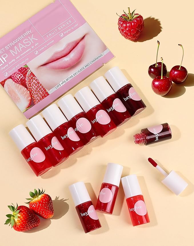 bayfree Lip Tint Stain Set, Lip Stain Long Lasting Lightweight Waterproof, Transfer-Proof, Non-sticky, Lip Makeup Matte Finish