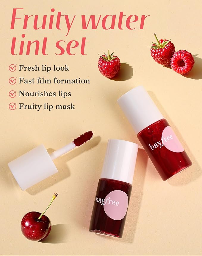 bayfree Lip Tint Stain Set, Lip Stain Long Lasting Lightweight Waterproof, Transfer-Proof, Non-sticky, Lip Makeup Matte Finish