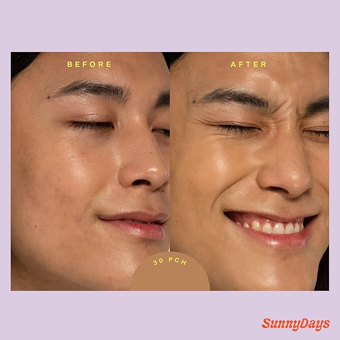 Tower 28 Beauty SunnyDays SPF 30 Tinted Mineral Sunscreen - For Sensitive Skin - 2-in-1 Facial Broad Spectrum UVA/UVB Protection + Foundation - Shade 30 PCH - Medium with Yellow Undertones, 1 Fl Oz