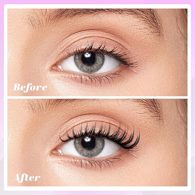 VEYESBEAUTY Lash Clusters Eyelash Extensions Thin & Invisible Band DIY Individual False Eyelashes Newbie's Five-Second Series Lash Tray for Self-application, Star Spike Lashes 10-18mm Mixed Length