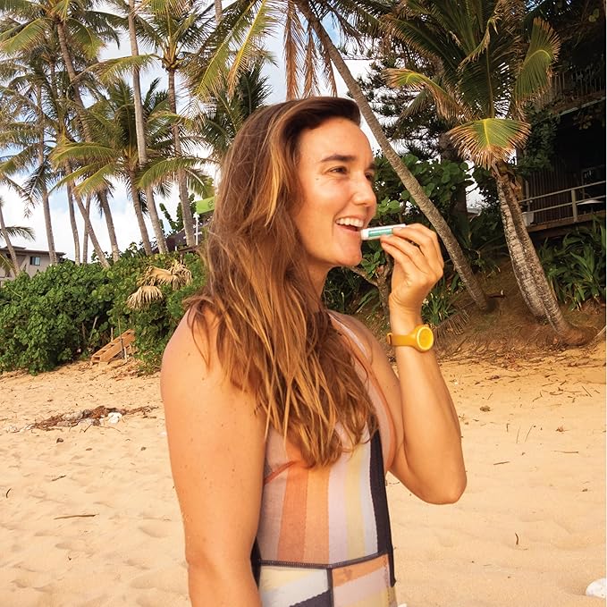 Surface SPF 50 Sunscreen Lip Balm, Broad Spectrum SPF Lip Sunscreen for Dry Cracked Lips, Moisturizing Chapstick for Outdoor Use, Water Resistant Lip Protection for 80 Minutes, Mango, 0.15oz