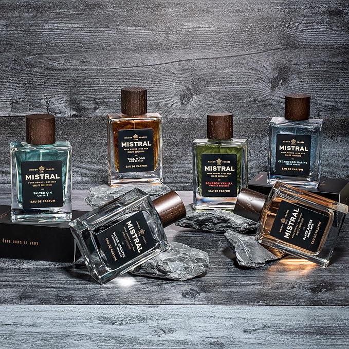 Mistral Men’s Cologne – Bourbon Vanilla Eau de Parfum | Warm & Sweet Masculine Scent with Vanilla, Patchouli & Sandalwood | Cruelty-Free & Long-Lasting Perfume for Men, Made in France - 3.4 Oz