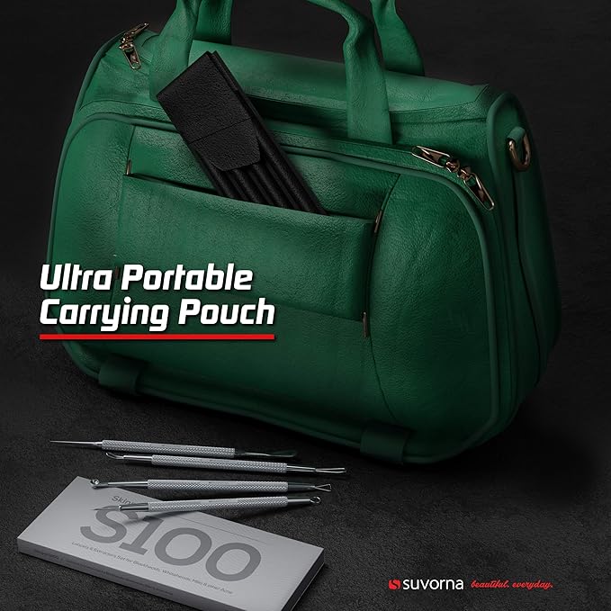 Suvorna Pimple Popper Tool Kit | Milia Remover | Lancets for Facial Extraction | White head Extractor Tool for Face | Comedone Extractor | Blackhead Remover tool | Acne Needle Tool & Cyst Removal Tool