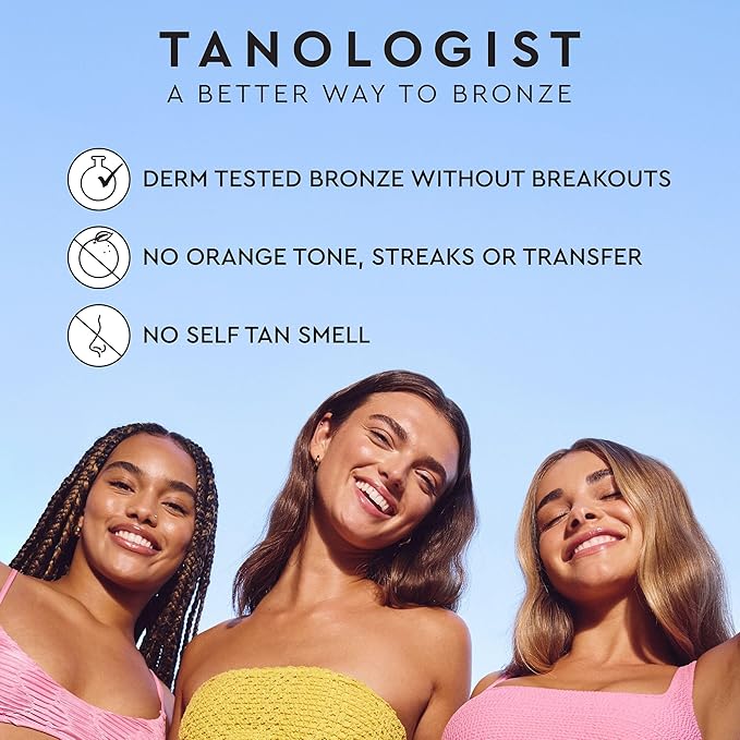Tanologist Firming Daily Glow Body Lotion- Light/Medium, Fast-Developing, Transfer-Proof Gradual Self Tanner, Summer Scent, Natural Not Orange, Lasts 7 Days, Vegan Formula, 8.45 fl oz