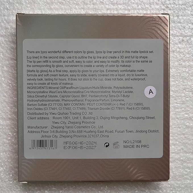 BestLand 6Pcs Matte Liquid Lipstick and Lip Liner Set, Non-Stick Cup Not Fade Waterproof Nude lipstick Makeup Kits Velvety Nude Lipliner Lip Gloss Make Up Gift Set (Set A)