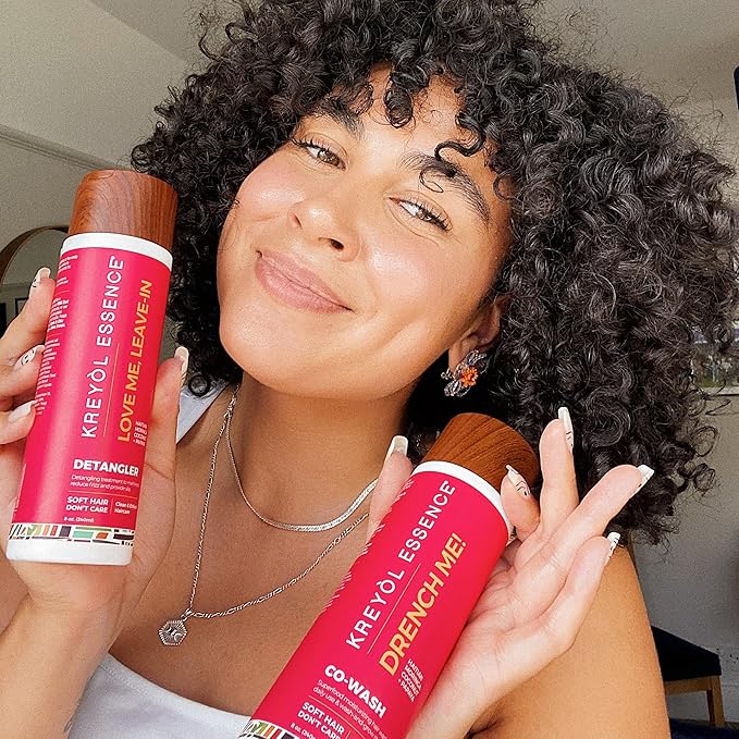 Kreyol Essence - 8 Oz DETANGLER Moringa Styling Slip + Repair Leave In Detangler, Haitian Moringa Coconut Papaya, Hair Care